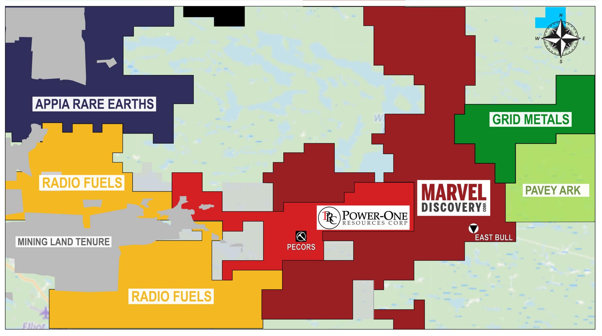 East Bull Property​ Pecors Marvel Discovery Power One Corp. Pecors - ONT​